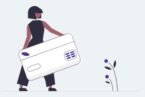 Bank account payment illustration