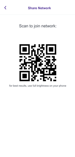 Quantum Fiber app screenshot of join code