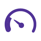 Speedometer icon showing slow speed